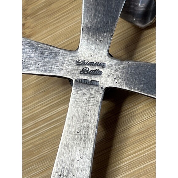 Chimney Butte Native American Sterling Cross Pendant Turquoise - Picture 5 of 9